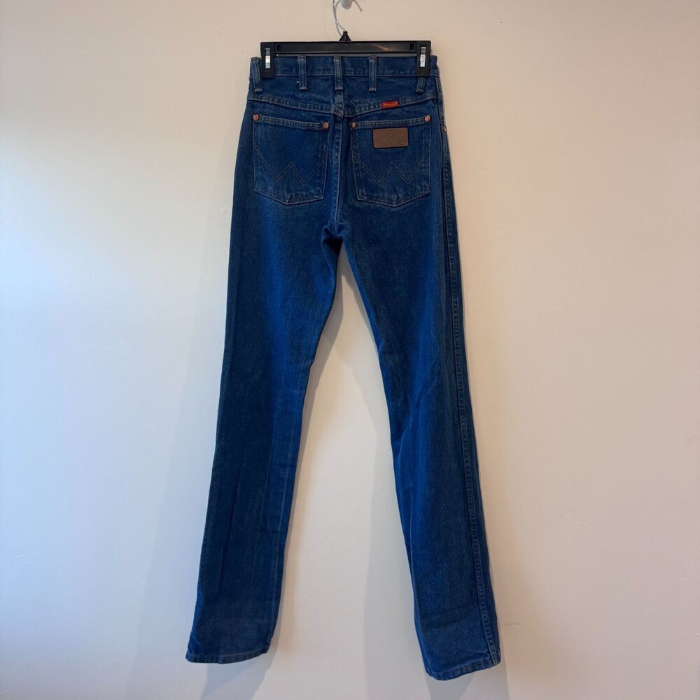 Wrangler High Rise Dark Wash Straight Leg Denim Jeans